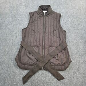 Peter Millar Womens Scout Quilted Travel Vest Medium Brown‎ Sleeveless NWT